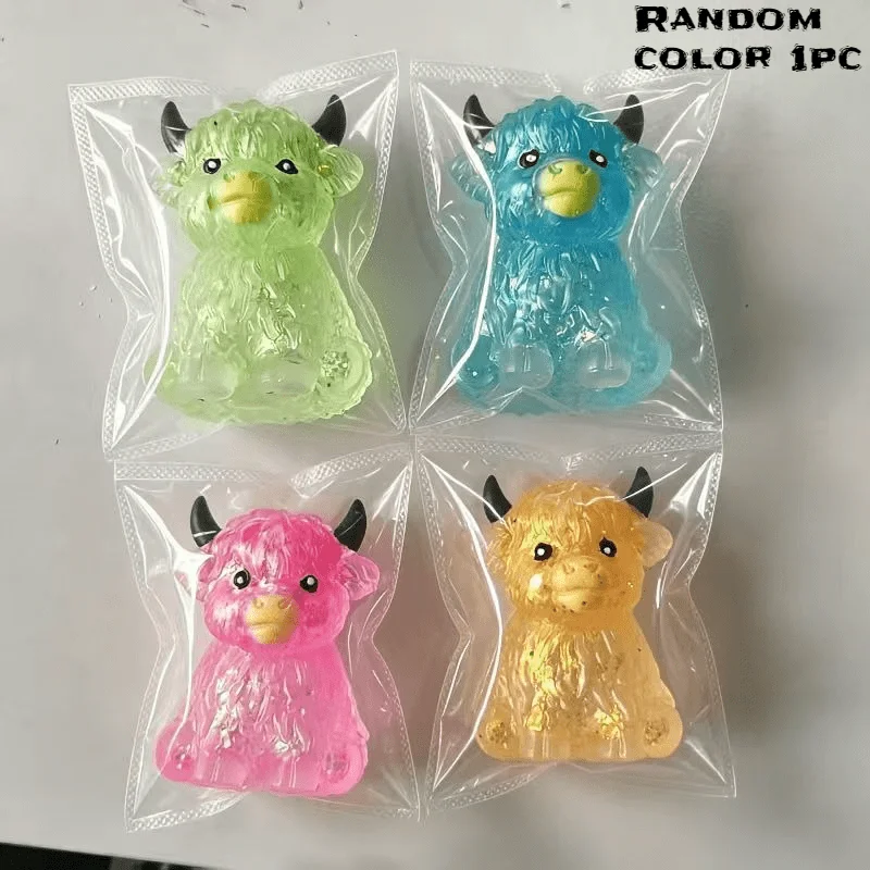 

Highland Cow Squishy Toy: Soft Slow Rising Maltose Sensory Fidget Squeeze Cute Collectible Figure & Doll, Stress Relief Hand Squeeze Toy Perfect Birthday & Holiday Gift (1pc, Random Color)