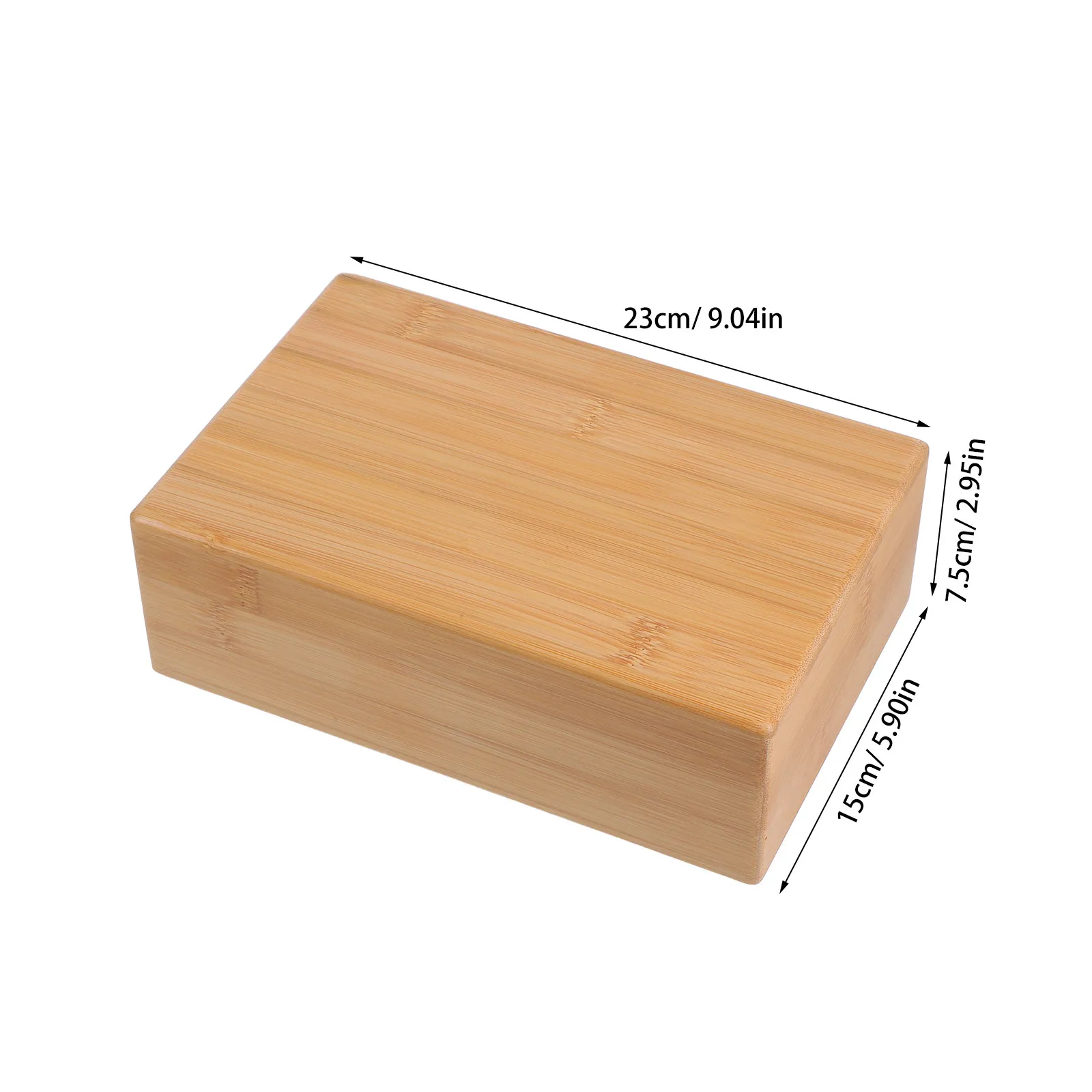 Wooden Yoga Block for Meditation, Fitness & Exercise – Natural Brick-Style Support Tool