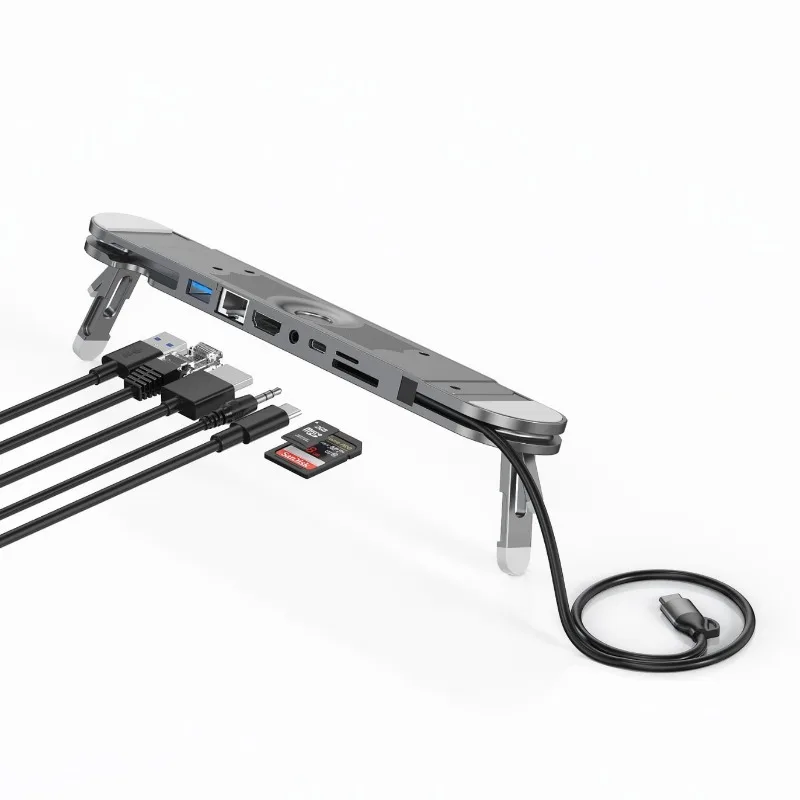 USB Type-C Laptop Stand HUB HDMI Docking Station Card Reader Type-C Cooling Expansion Dock USB 3.0