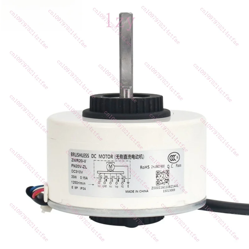 

Новый двигатель вентилятора постоянного тока для внутреннего блока кондиционера Gree ZWR20-V DC310V 20W 1250RPM FN20V-ZL, запчасти для кондиционеров