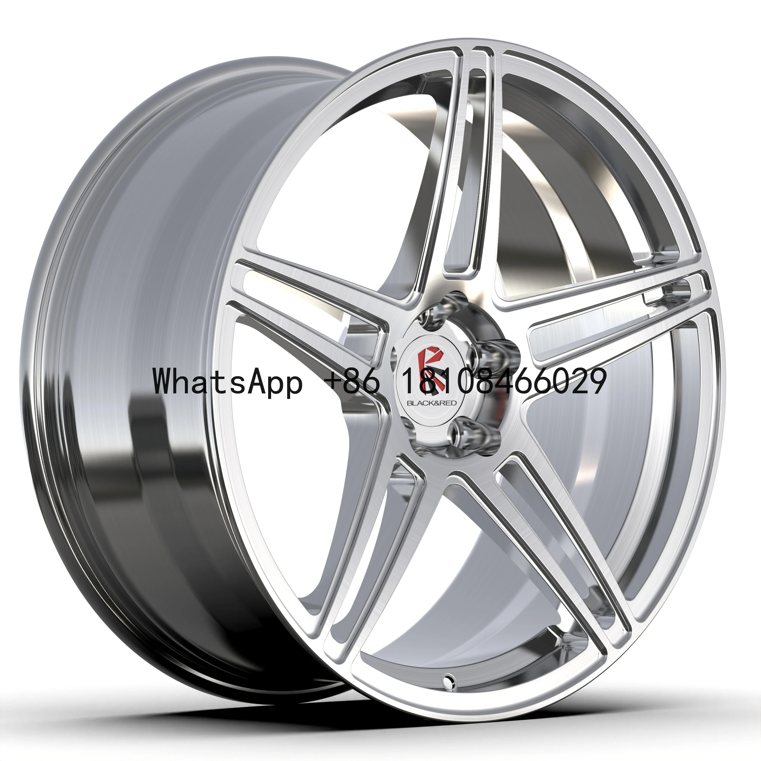 BR Wheels brush double five spoke wheel15 16 17 18 19 20 21 22 23 24 26 inch customized 6061-T6 aluminum 1pcs forged wheels