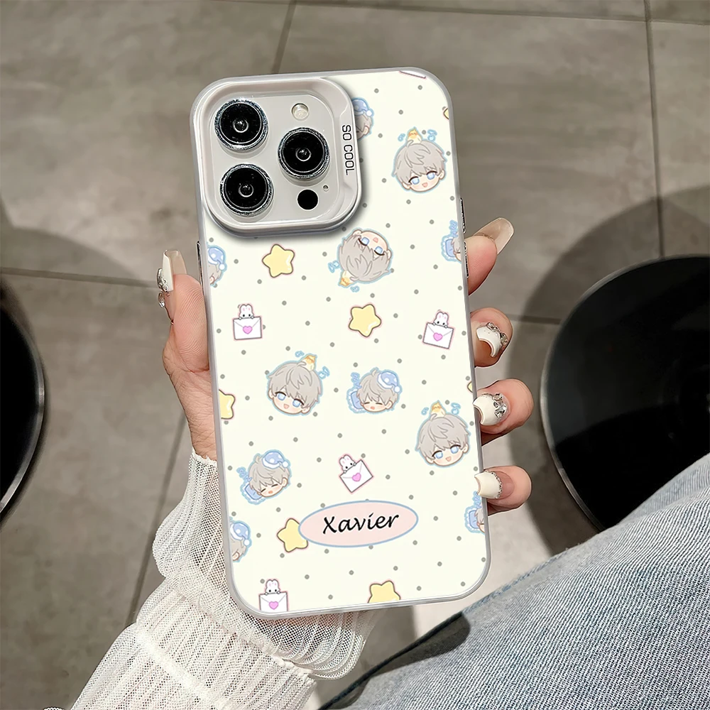 Cute Love and Deepspace Sylus Xavier Zayne Rafayel Phone Case for iPhone 16 12 13 14 15 11 Max Pro Plus Laser IMD Color Shell