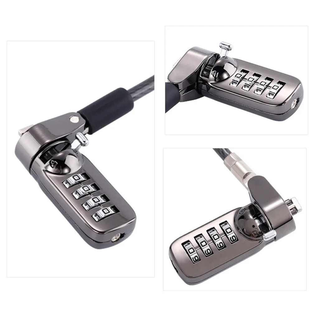 قفل الكمبيوتر المحمول قفل الكابل الأمن 4 أرقام قفل بكلمة مرور الحماية الأمنية للكمبيوتر المحمول ملحق أمان الجهاز الآخر