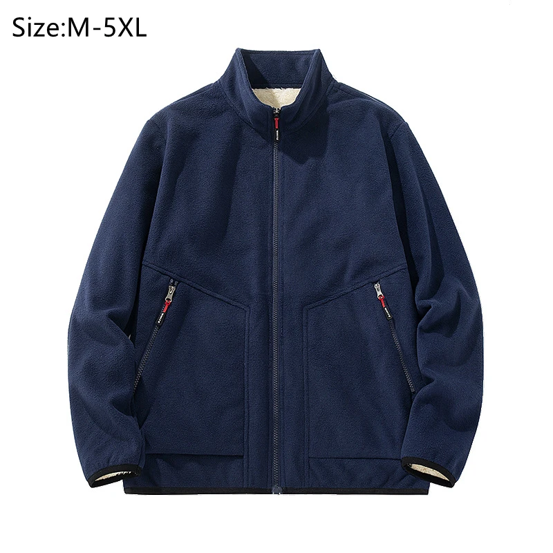

Warm jacket men's autumn and winter thickened lamb wool coat men's plus size fleece cardigan cardigan fleece sweater