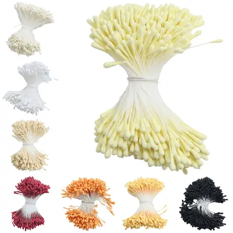 400pcs 2mm Moulti 옵션 인공 꽃 오시 베, 미니 진주 꽃 암술 웨딩 파티 홈 인테리어 DIY 액세서리