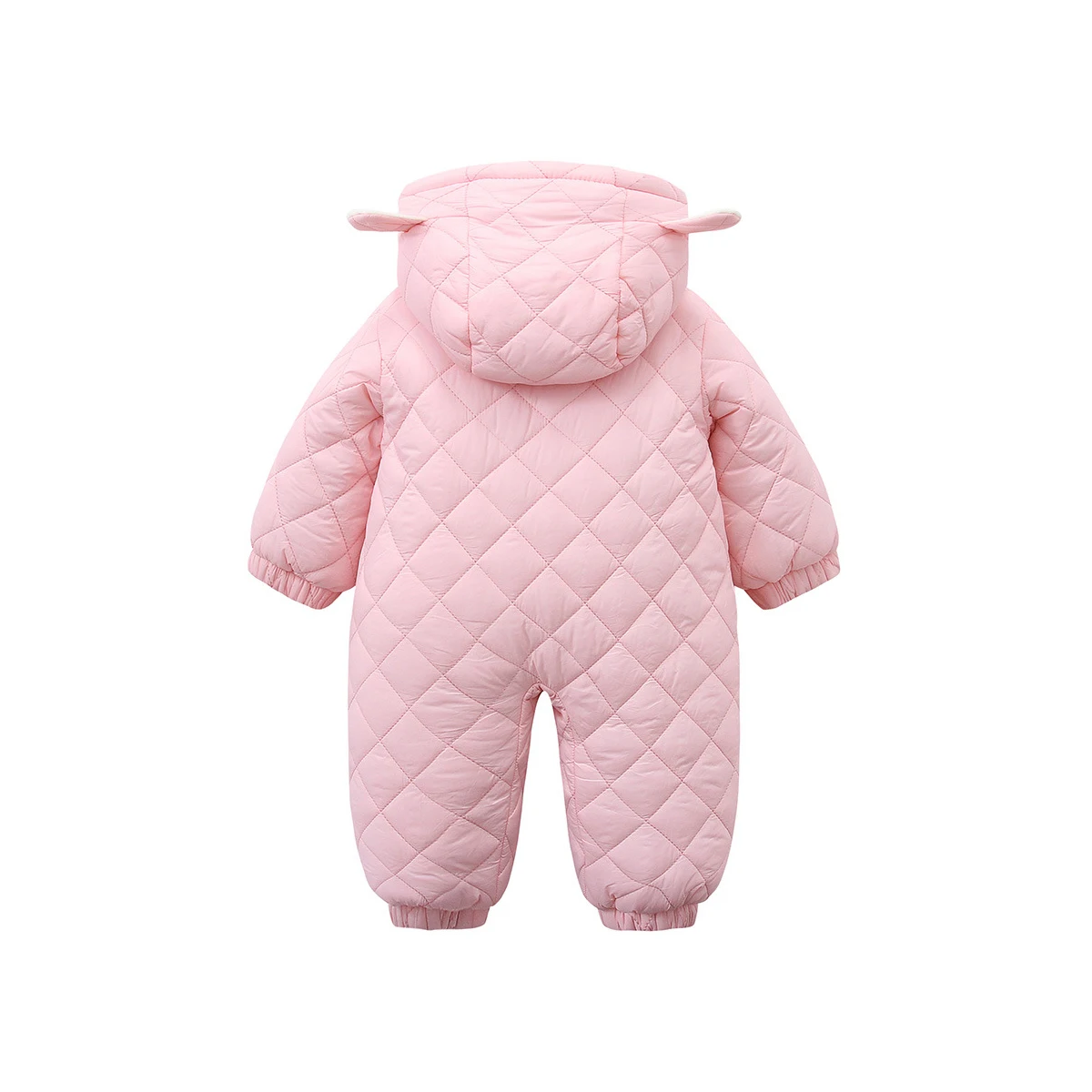 AYNIGIELL 2024 Winter Newborn Thickening Jumpsuit Built-in Wool Hooded Down Romper Baby Boys and Girls Warm Snowproof Overalls