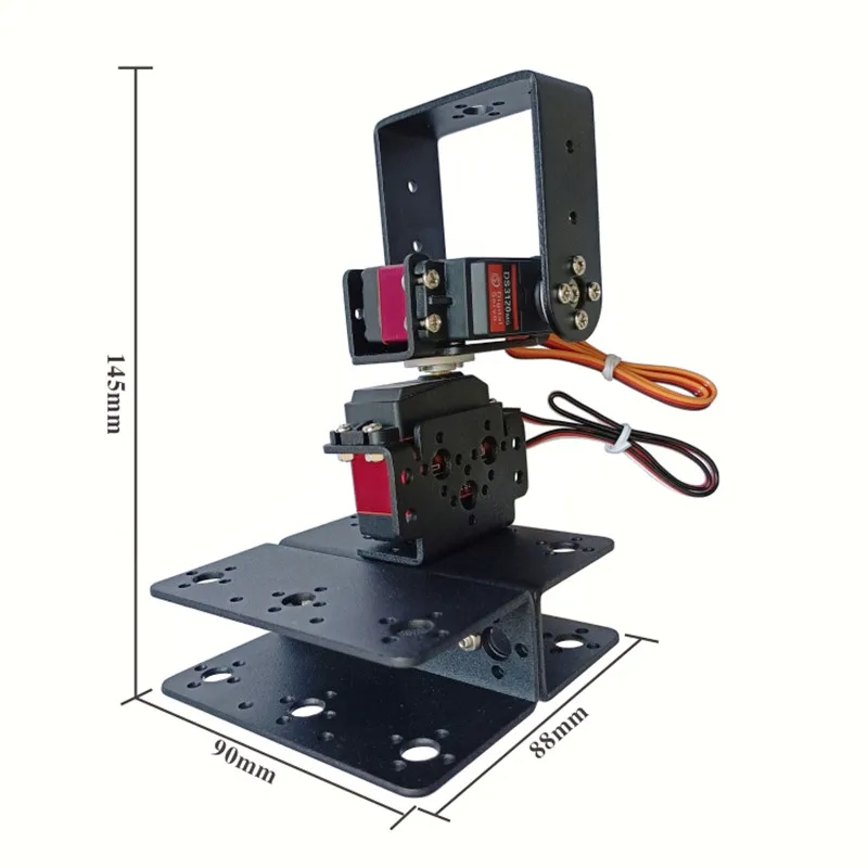 Two Dimensional Degree Of Freedom Controllable Programmable Head Steering Gear Standard Metal Bracket Accessories Mechanical Arm