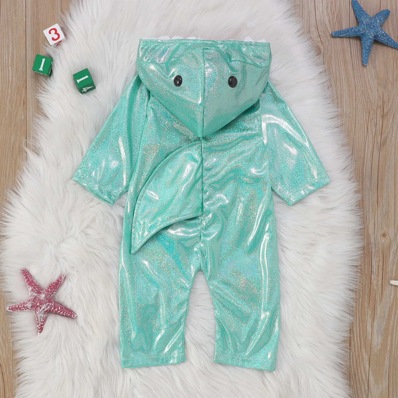 Infant Boys Girls Cosplay Animal Costume Hooded Romper Jumpsuit Clothes Halloween Christmas Cosplay Costume Newborn Girls Romper