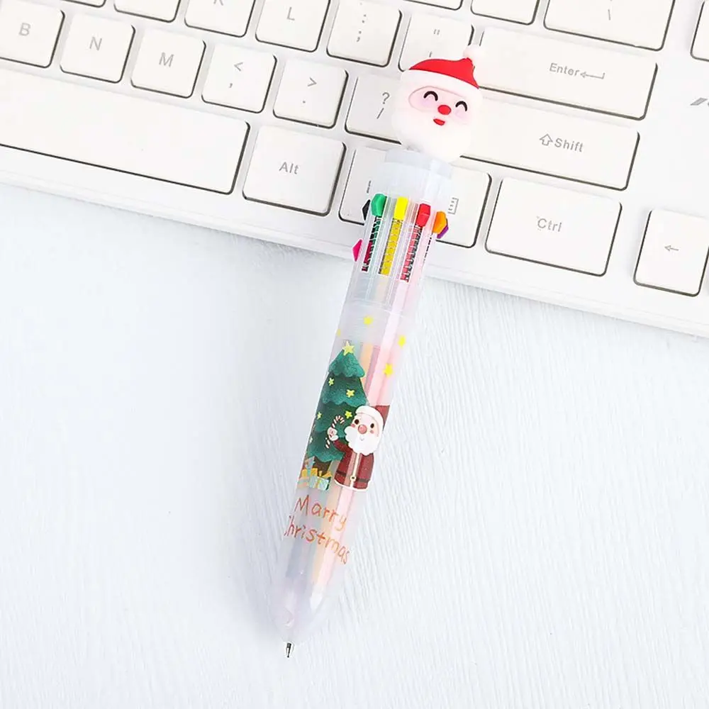 

Креативный многоцветный почерк Санта-Клауса, письменные принадлежности, офисные школьные канцелярские принадлежности, рождественская шариковая ручка, масляная ручка, рождественская шариковая ручка