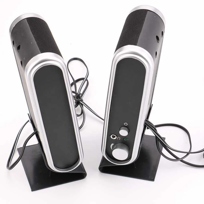 2 Pcs USB Computer Speakers Portable Speaker Stereo 3.5mm with Ear Jack for Desktop PC Laptop