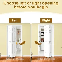 Bifold Closet Doors 48x80, 6-Panel Hollow Core Folding Door with Hardware, White Primed 6