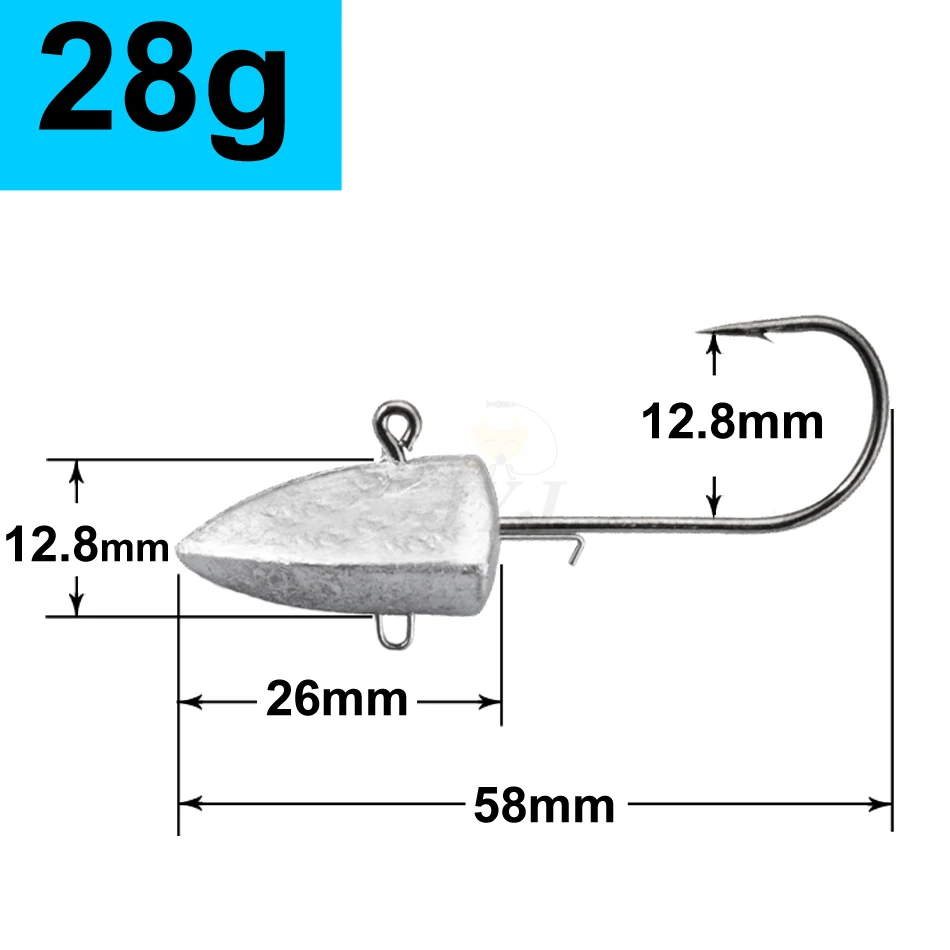 Dreieck Kopf NED Haken 3,5g 5g 7g 10g 14g 21g 28g hilfs haken weiche wurm jig Köder Haken Jig Kopf Angelgerät Haken