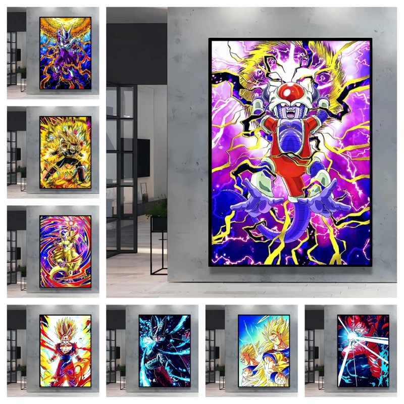

Canvas HD Prints Poster Dragon Ball Frieza Wall Art Shows The Posture of Super - Strong Combat Power Home Living Room Decor