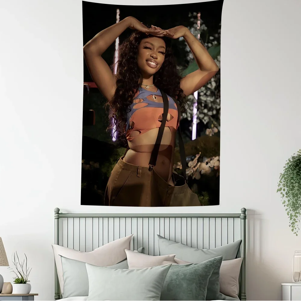 

Pop Singer Sza Hanging Bohemian Tapestry Bohemian Wall Tapestries Mandala Cheap Hippie Wall Hanging kawaii room 180X320CM