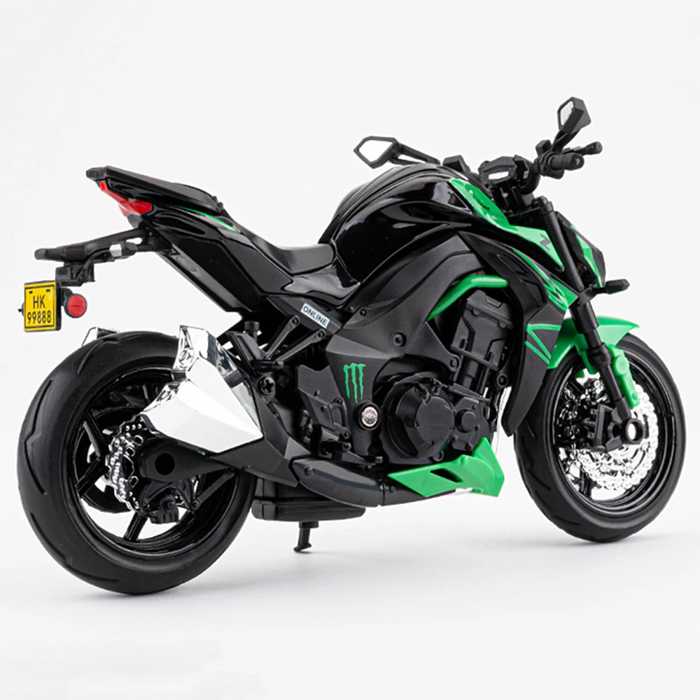 

1:12 Kawasaki Z1000 Ninja 400, литая под давлением модель мотоцикла из сплава, игрушка, амортизирующее переднее колесо, рулевое управление, Motorbick Boy Villend, подарок
