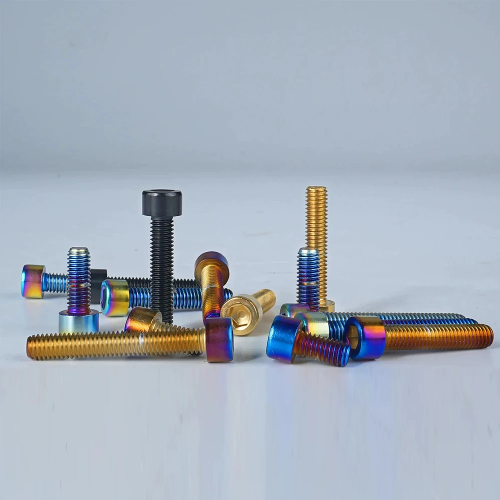 M3 M4 M5 M6 DIN912 Hex Socket Cap Head Screws SUS304 Stainless Steel Allen Key Bolts PVD Coating 4 Colors Available