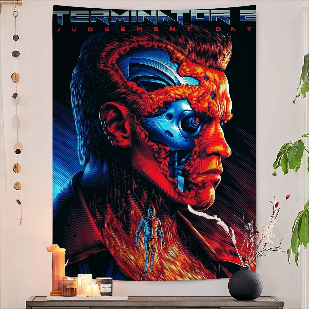 T-terminator Man Hanging Bohemian Tapestry Hanging Tarot Hippie Wall Rugs Dorm Home Decor