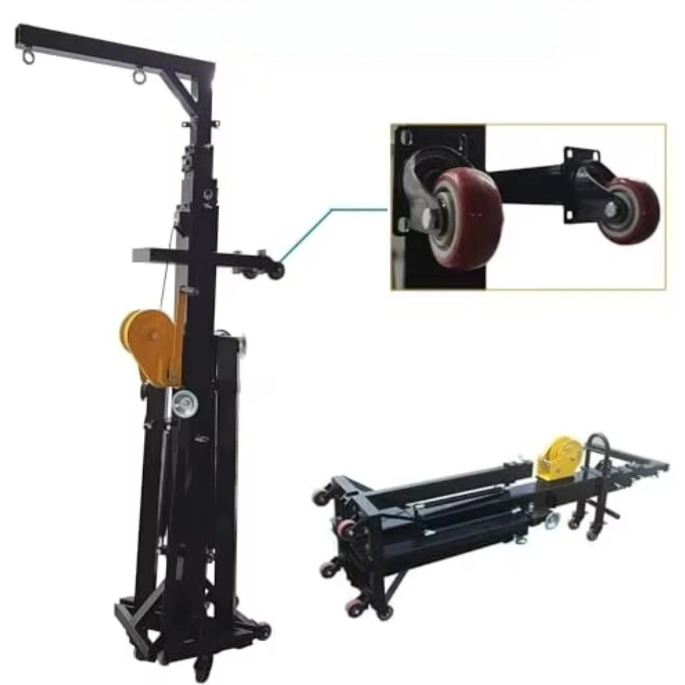 

Heavy Duty Folding Line Array Speaker Stand Crank Lift Adjustable Height Oscillators 550 lbs Capacity Truss Display Truss