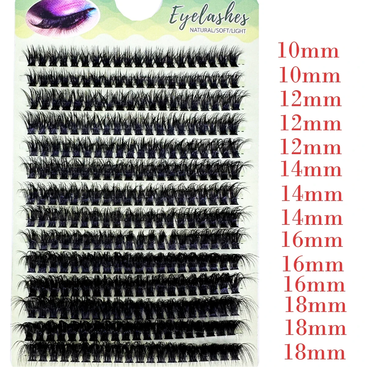 HBZGTLAD 14 Reihen 70D/80D/100D Dicke Wimpern-Mix Einzelwimpern DIY Wimpernverlängerungen Weiche Leichtgewichtige Wimpernverlängerungen