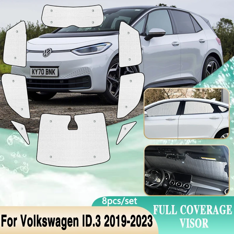 

Солнцезащитные козырьки на окна автомобиля для Volkswagen ID 3 аксессуары VW ID 3 2019 ~ 2023 хэтчбек солнцезащитные козырьки с защитой от УФ-лучей козырек автомобильный зонтик