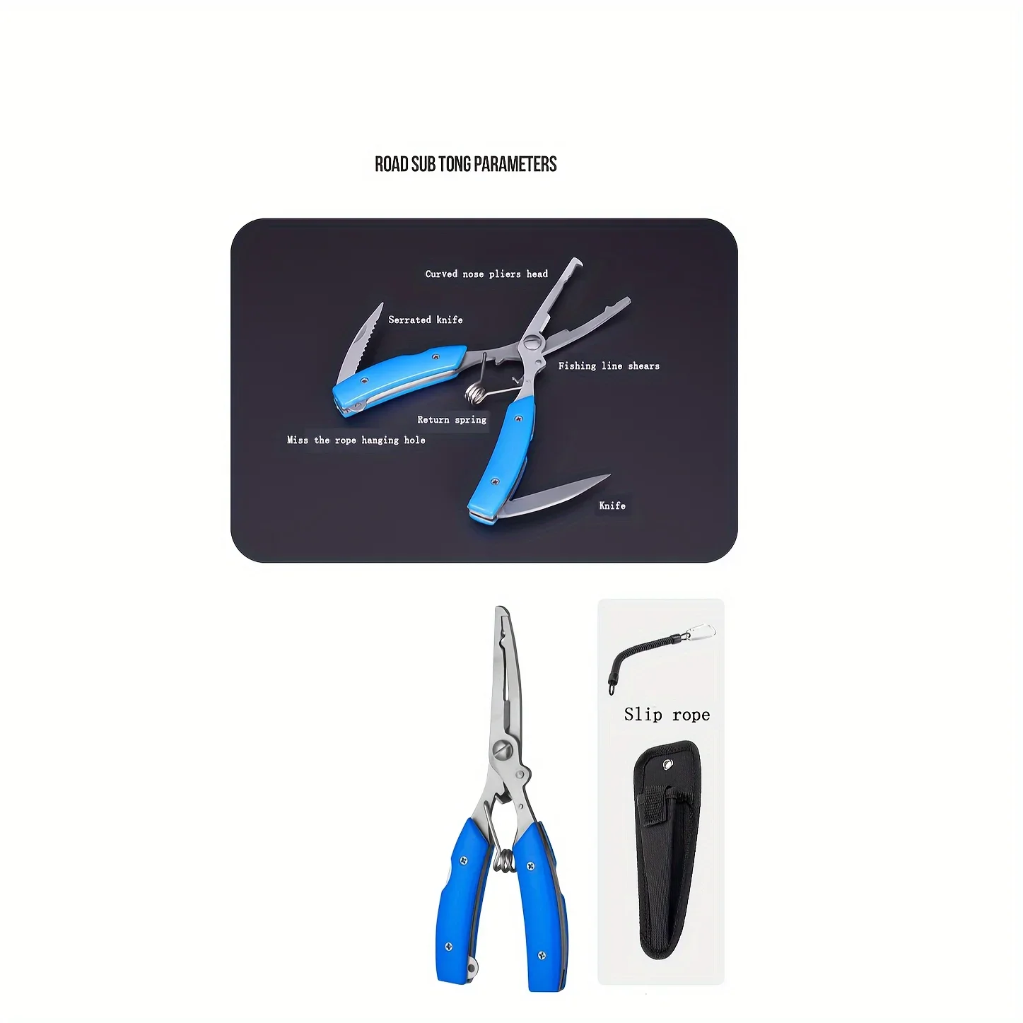 1pc Stainless Steel Fish Controller, Fishing Lure Pliers With Bag, Line Cutting Tool, Fishing Accessories