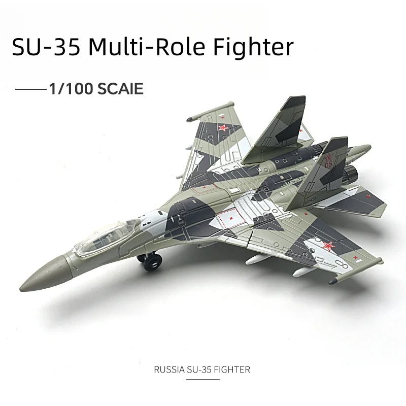 1:100 Russian SU-35 Multi-Role Fighter Model Creative Military Series Building Blocks Decor Assembled Toys For Boys Xmas Gifts