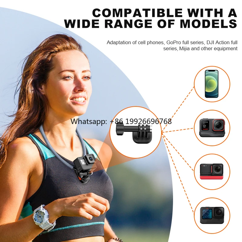 

Sports Accessories Hand-free U-shaped Neck Bracket Mount for Cell Phones Gopro Full Series Action Series Mijia factory
