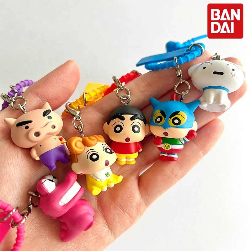 Bandai Gashapon Crayon Shinchan Shaped Cable Tie Pendant Action Kamen Shiro Himawari Buriburi Zaemon Bag Decoration Cable - view 2