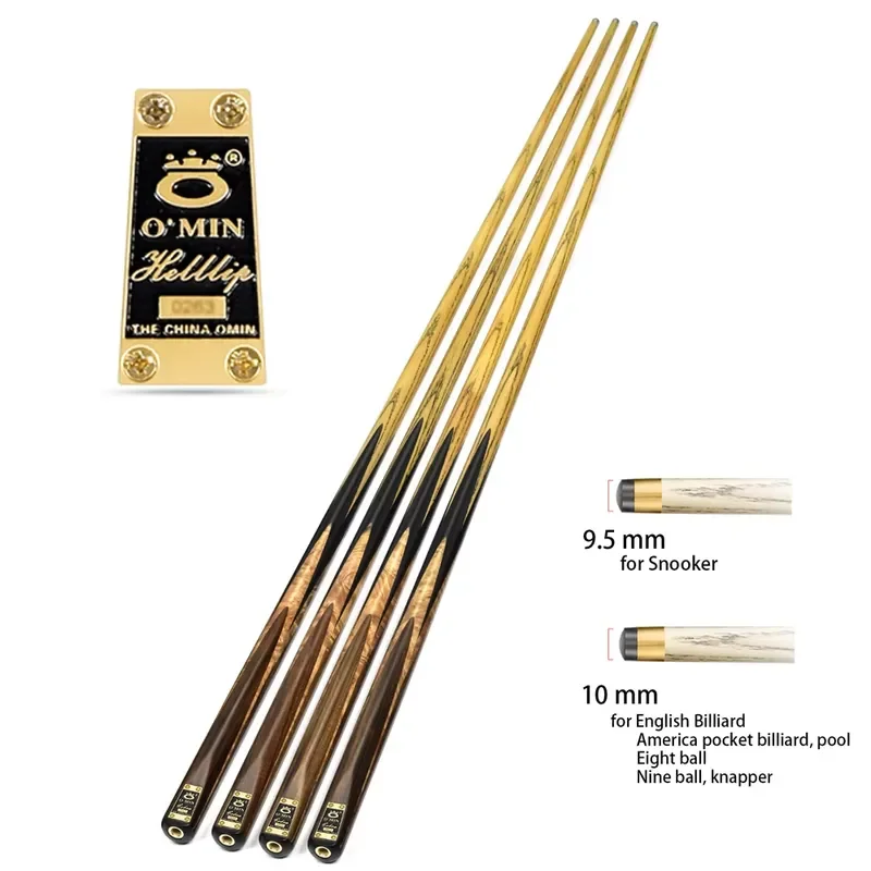 SFW Certificate SO-4 One 1 Piece 3/4 Handmade Helllip Snooker Cue Ash Wood Pool Game Snooker Cue Ebony Omin Pool Snooker &