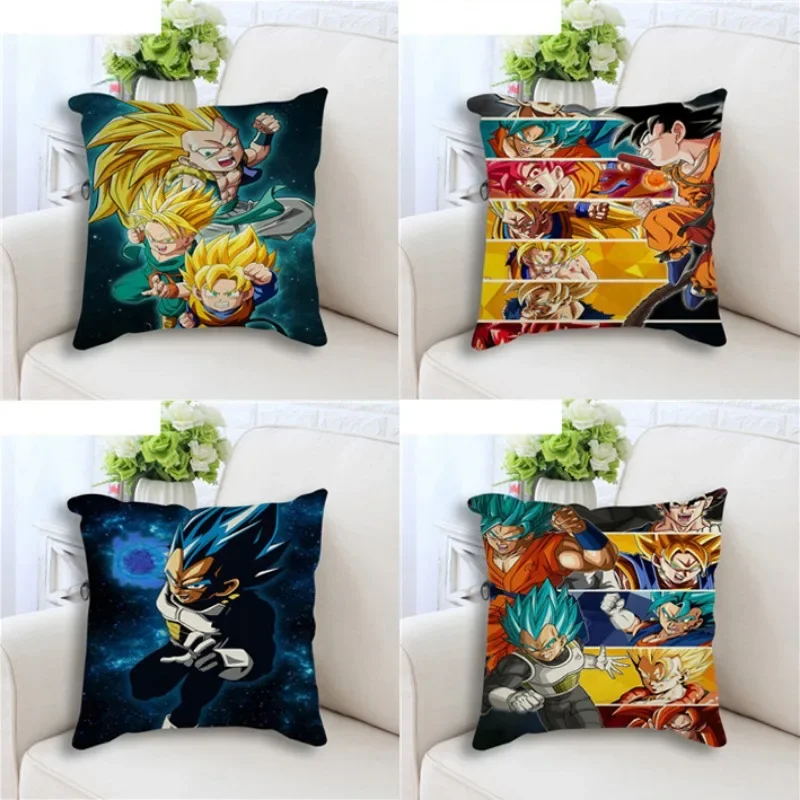 Pillowcase Poster Printing Pillowcase Anime Toriyama Dragon Ball Goku Pillowcase Home Bedroom Hotel Car Decoration.