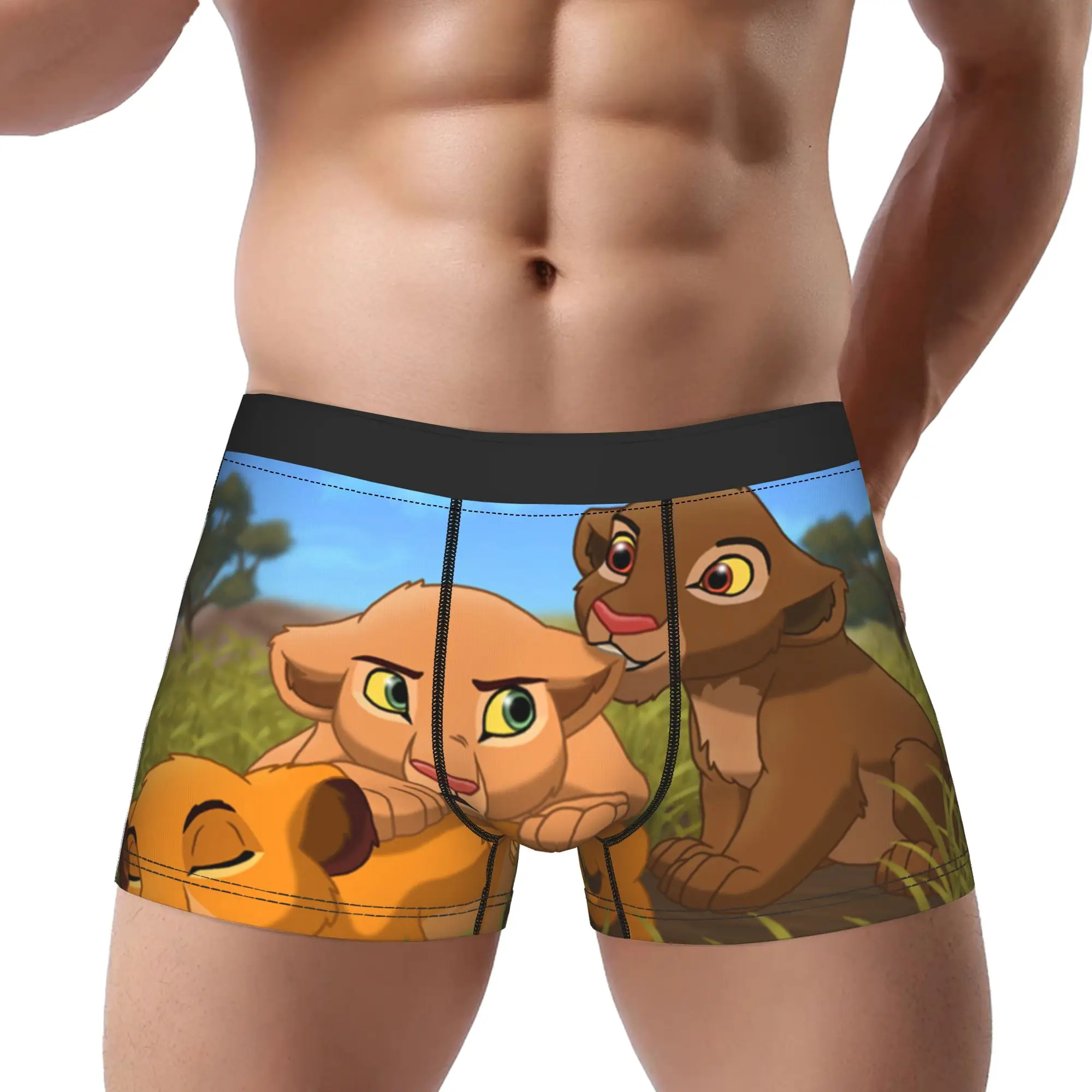 

The Lion King boxers adults 18 plus Underpants Homme Panties Men's Underwear Ventilate Shorts Boxer Briefs
