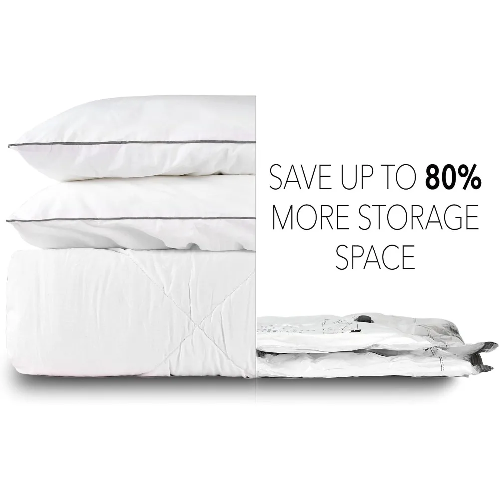 Extra Large Vacuum Storage Bags 3 Pack Space Saver Compression Bags for Clothes Bedding Comforters Blankets Pillows Sealer Bags for Travel Home Organization
