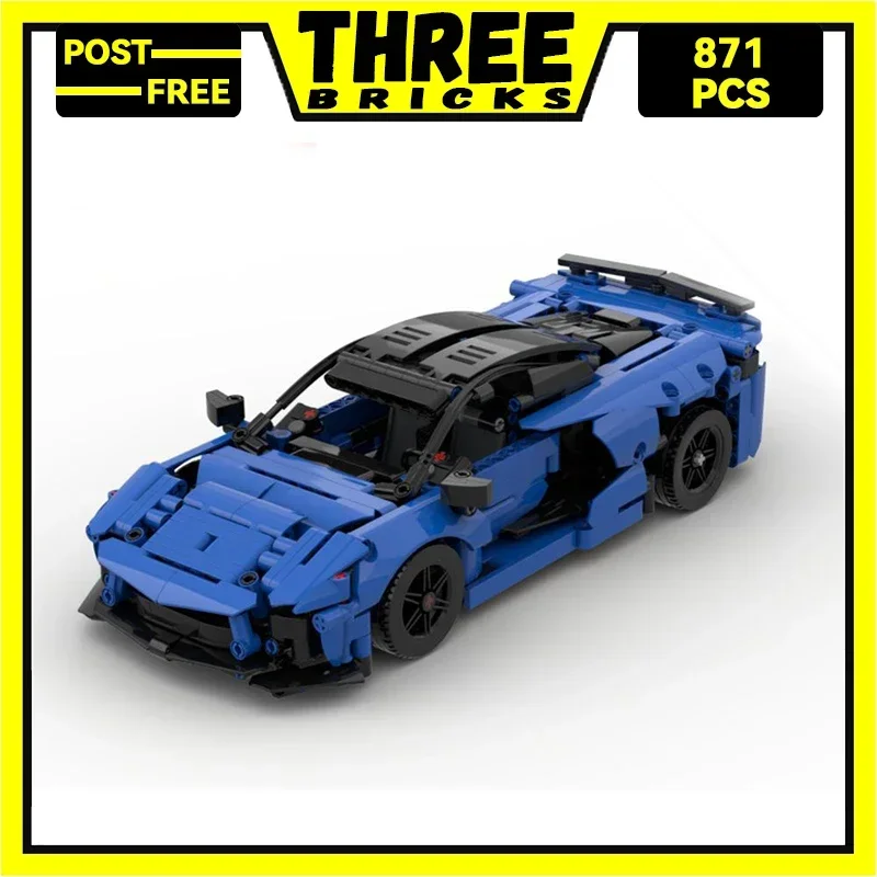 

Строительные блоки Three Bricks Moc, модель спортивного автомобиля, серия Speed Champion, технология, кирпичи, игрушки «сделай сам» для детей, подарки для детей, автомобили