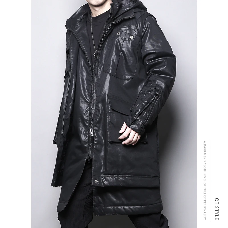 

Men's Autumn Winter Coated Warm And Thickened Work Clothes New Long Cotton Coat Parkas Hooded Overcoat For Male Fashion Jackets