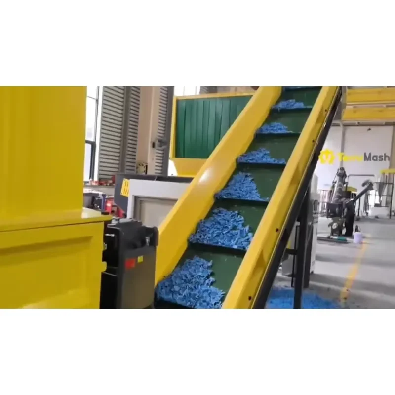 Single Shaft Shredder Machine 380V 90KW for Pallet Industrial Waste Materials Plastic Film Woven Bags Processing 1 Year