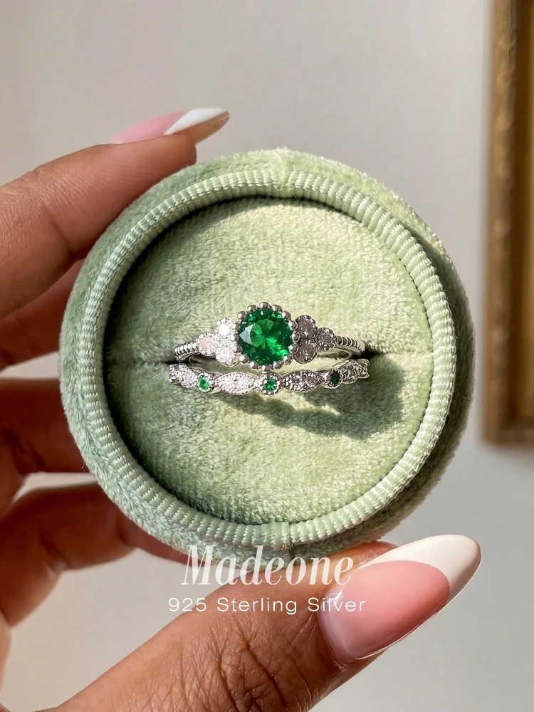 925 Sterling Silber Einfacher Doppelschichtiger Zirkon-Ring für Damen Verlobung Hochzeit Party Luxus Mode Hochwertige Feine Schmuckstücke