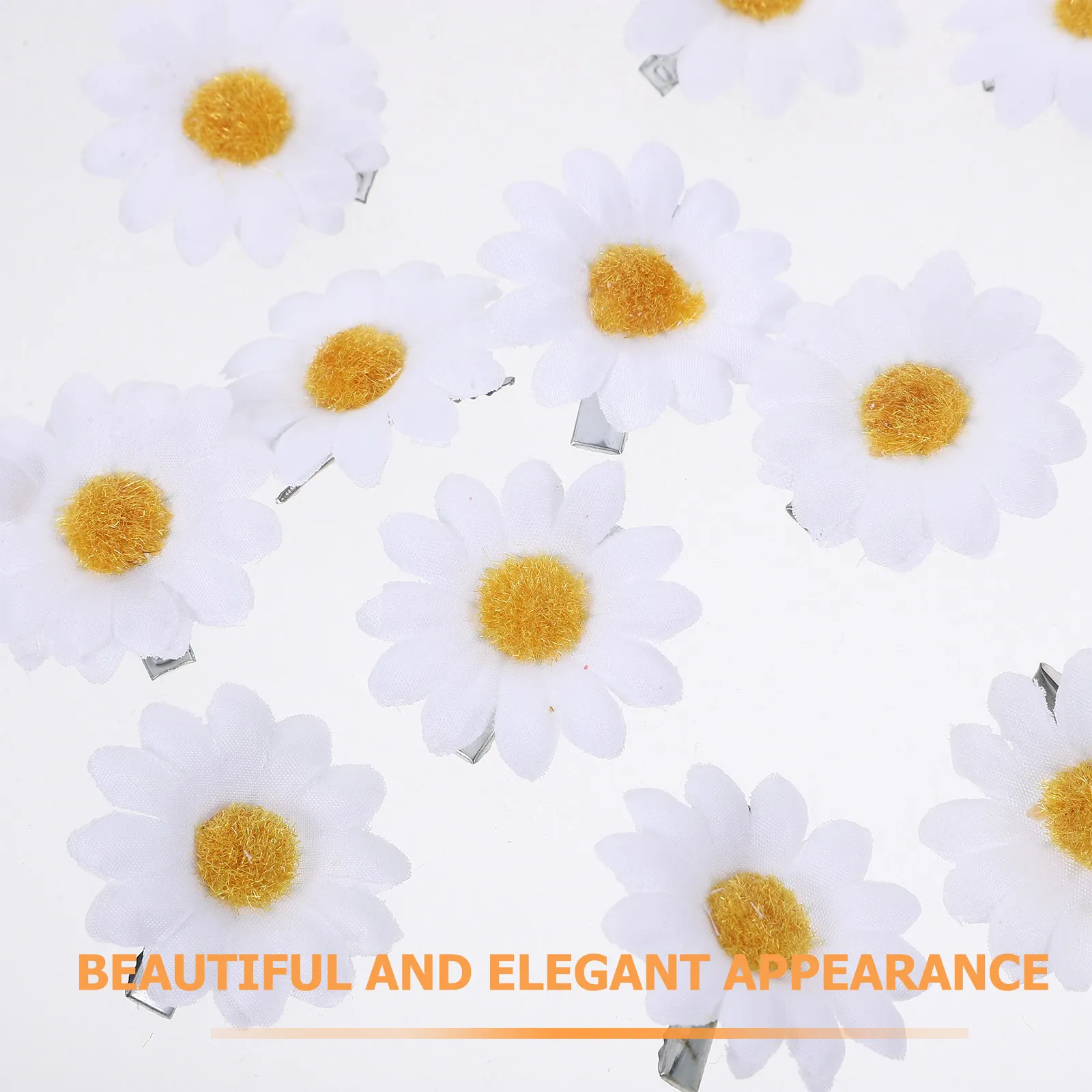 

12Pcs White Daisy Hair Clips Fashion Flower Barrettes for Women Good Grip Wedding Party Daily Wear Women Barrettes