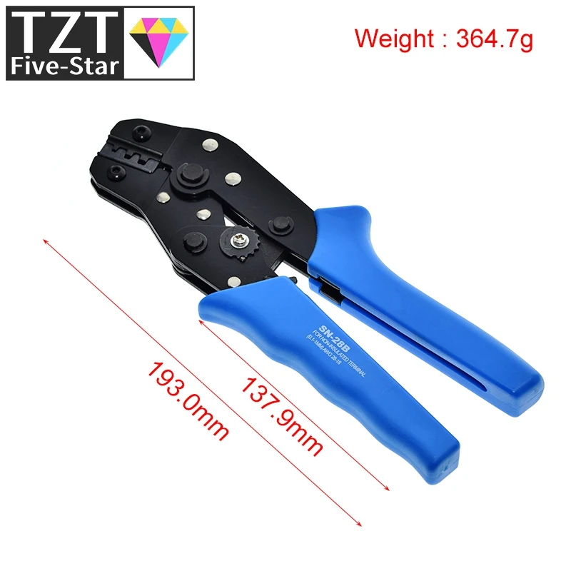 Blue SN-28B Pin Crimping Tool High-Carbon Steel Crimping Plier 2.54mm 3.96mm 28-18AWG Crimper 0.1-1.0mm Square dupont crimp tool