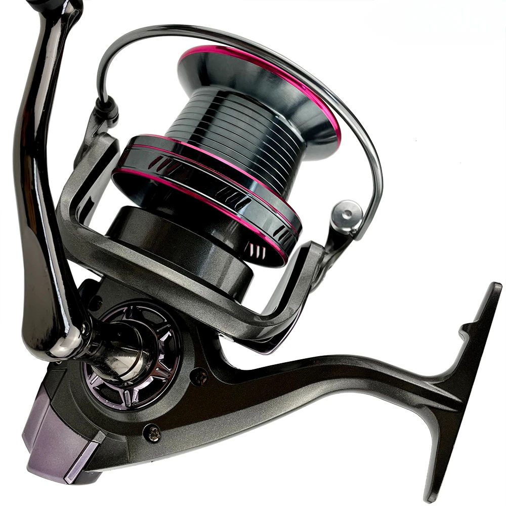 GHOTDA Big Spinning Reel Deep Metal Spool 12000 10000 9000 Series Strong Body Fishing Reel Saltwater Max Drag Power 20-30kg