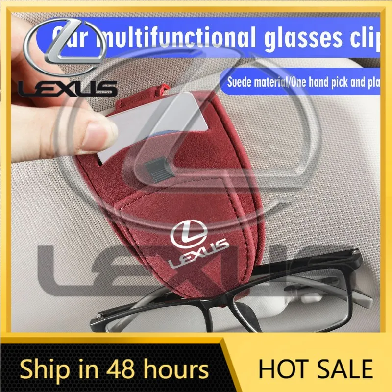 

Новинка 2026: Многофункциональный держатель для очков из искусственной кожи на солнцезащитный козырек для Lexus FSPORT LBX NX RX 350h 450h ES