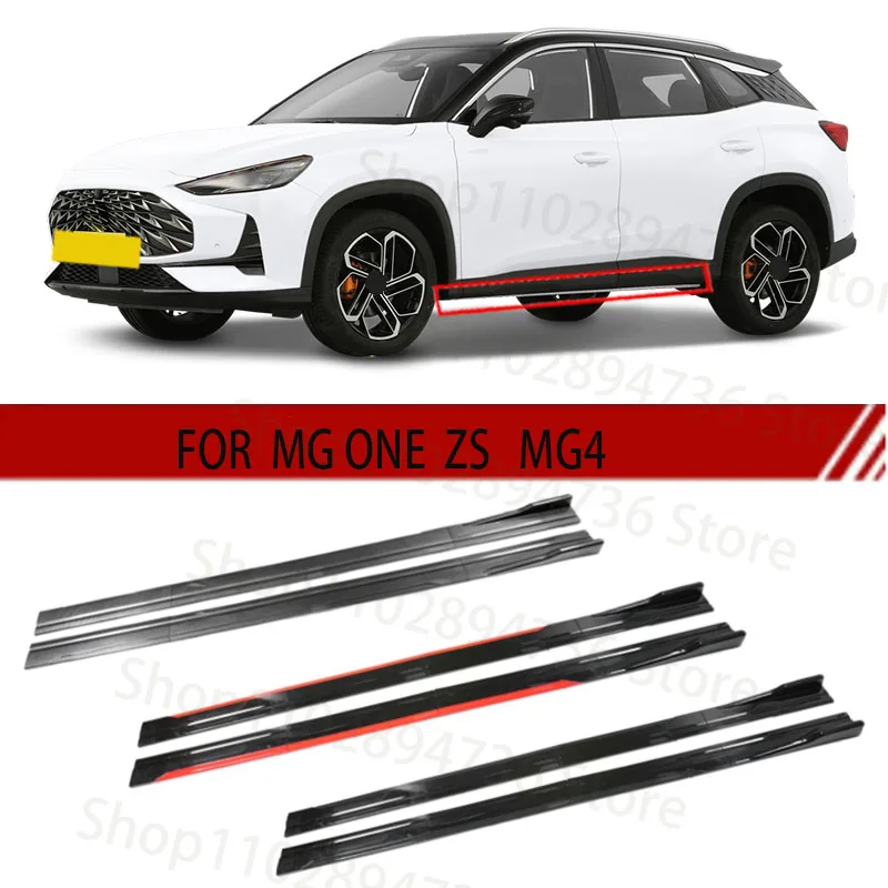 

FOR MG ONE ZS MG4 2M Car Side Skirt Extension Plate Lip Separator Bumper 2.18M Racing Side Spoiler