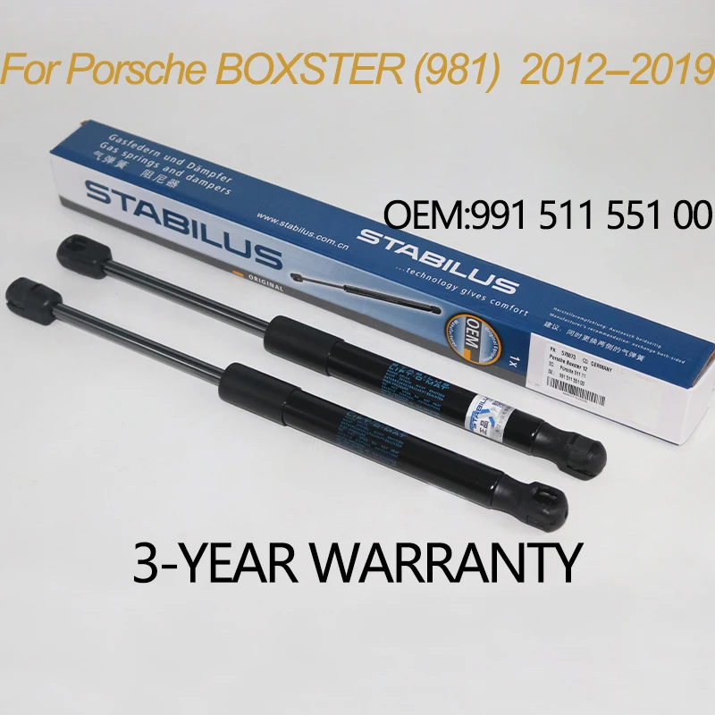 Original front luggage hydraulic support rod, front trunk gas spring support rod for Porsche BOXSTER (981) Spyder  2012--2019