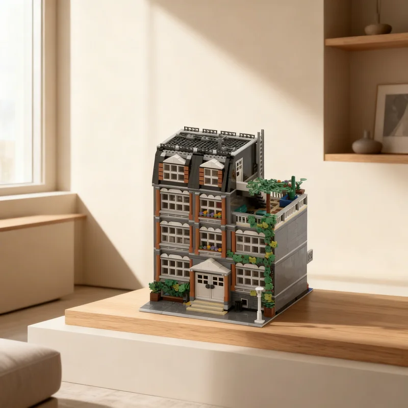 

4776 деталей MOC: Модульная модель старинной городской школы, конструктор, игрушка-подарок, креативный коллекционный набор для демонстрации, премиум-класс для взрослых