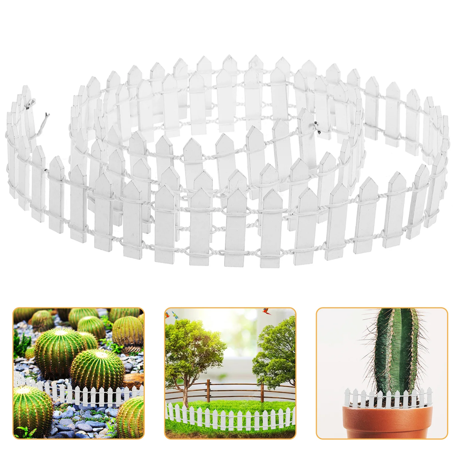 

Realistic Mini Garden Fence Wood Decor for Succulents Smooth Surface Small Fence for DIY Micro Landscape Indoor Outdoor Use