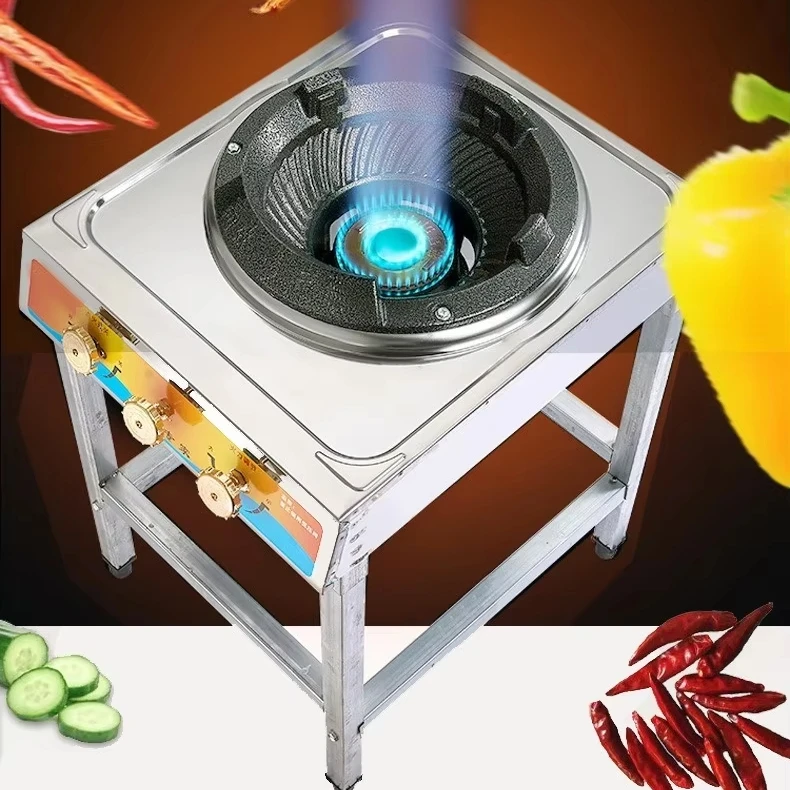 

Commercial SingleBurner Gas Stove Natural Liquefied Gas Low High Pressure Cooking Flameout Food Processing Machinery
