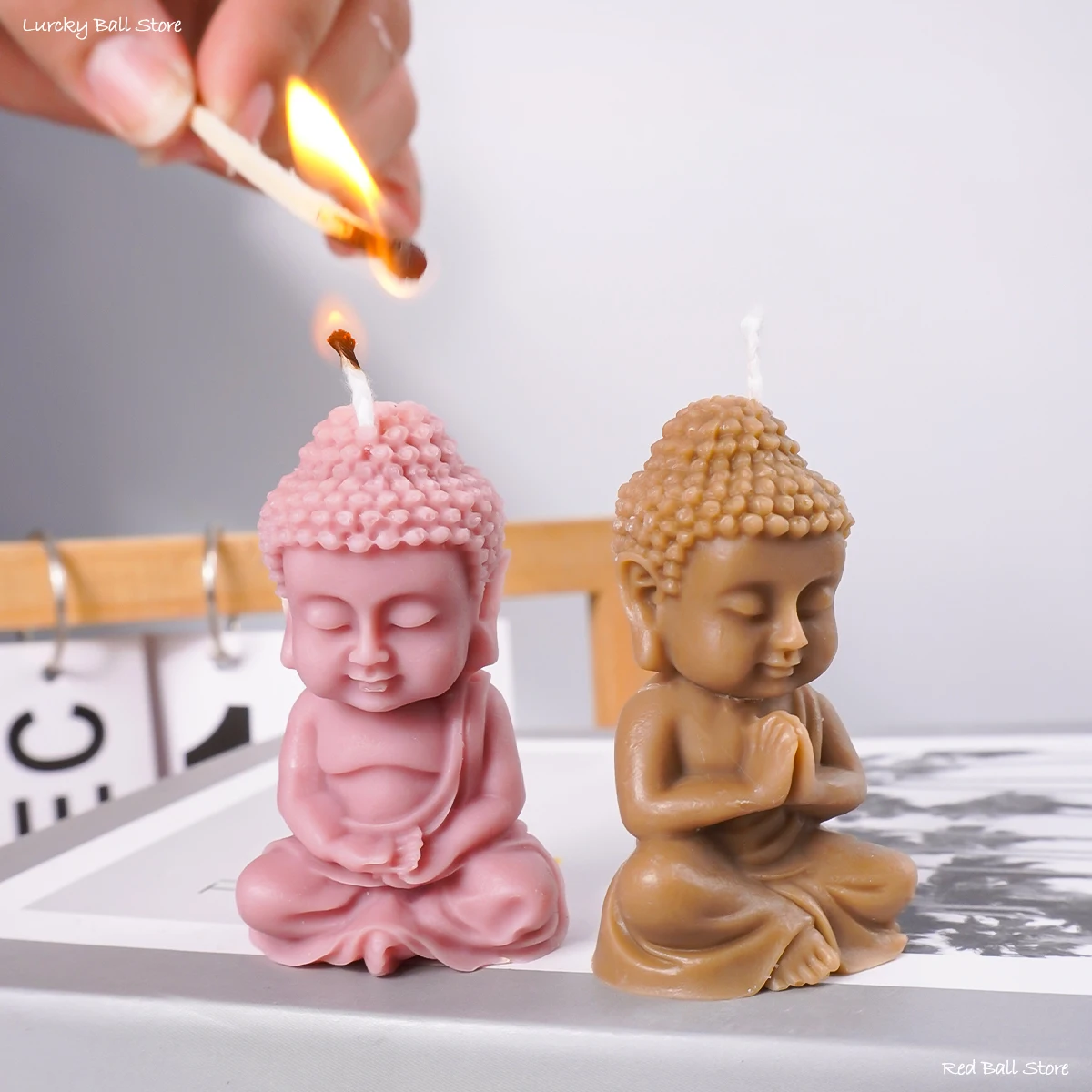 Meditation Buddha Candle Silicone Mold 3D Tathagata Buddha Sculpture Crafts Resin Gypsum Handmade Soap Making Mould Home Decor