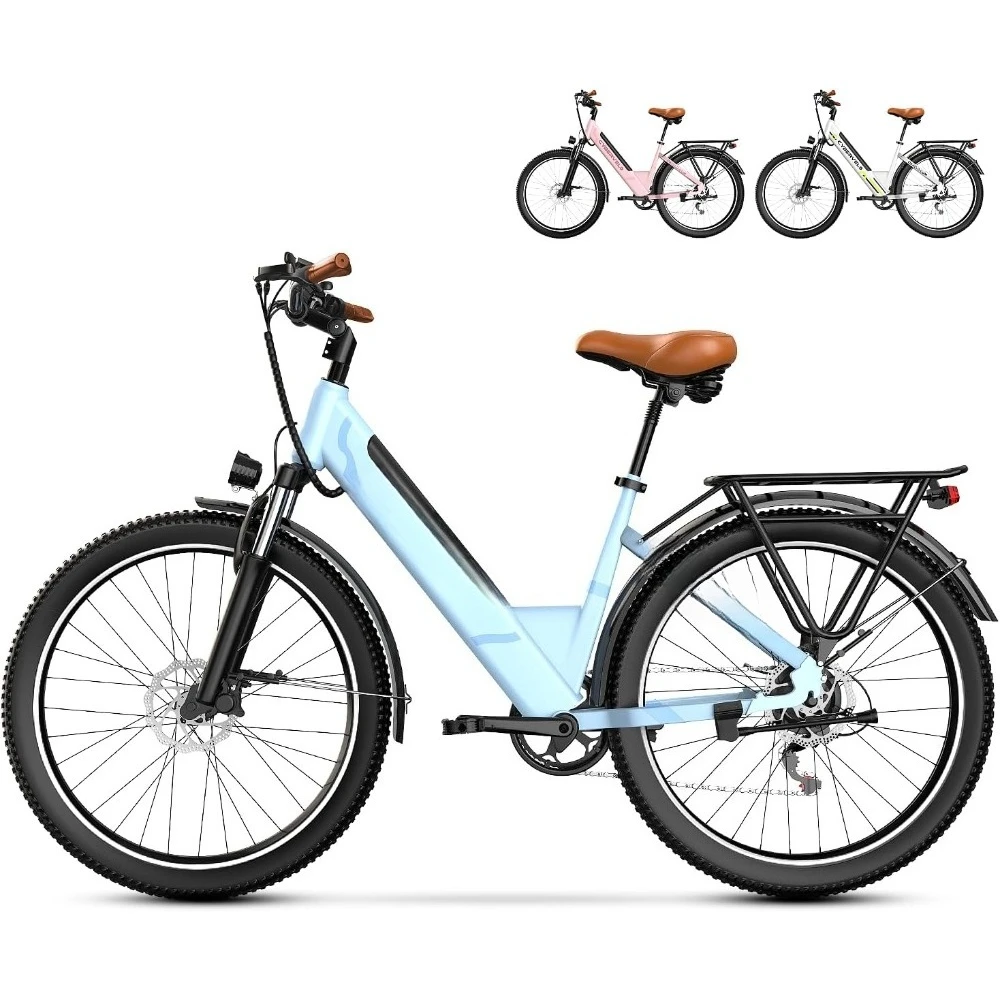 

1000W Ebikes for Adults，80 Miles Max Range Removable Battery Ebike，26" Electric Bike for Adults Adult Electric Bike for Commute