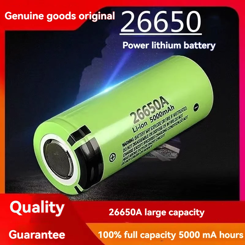 

100% Original 26650 3.7V 5000mAh 50A Power Lithium Ion Battery 26650A, Geeignet Für LED Taschenlampe