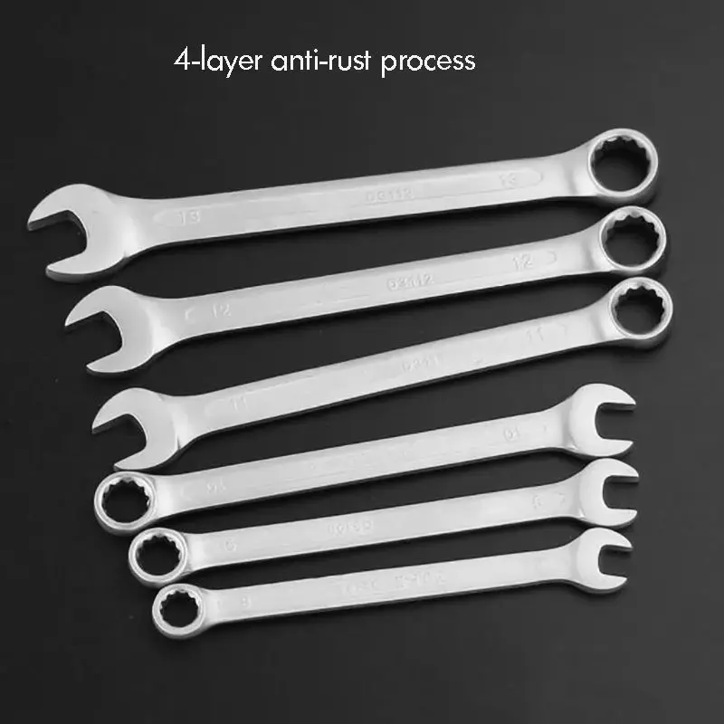 7 Teile/satz Ratsche Set, Chrome Vanadium Stahl, 8-19mm, offene Ende & Box Ende, Auto Reparatur Schraubenschlüssel mit Oxford Tasche Hand Werkzeuge
