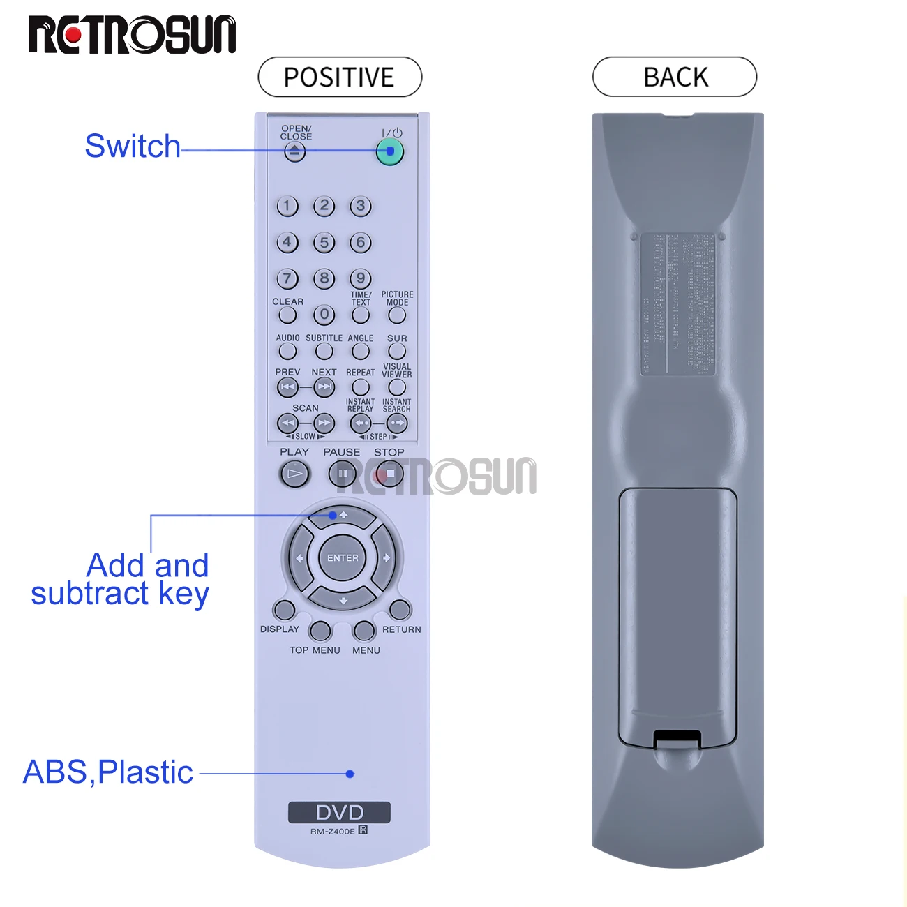 Mando a distancia para reproductor de DVD Aiwa XD-AX10, RM-Z400A, RM-Z400E, nuevo